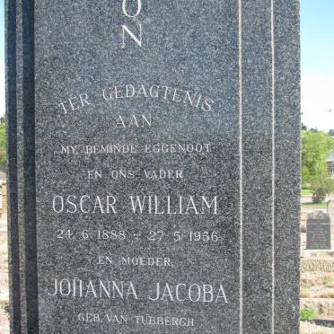 ISACSON Oscar William 1888-1956 &amp; Johanna Jacoba VAN TUBBERGH 1898-1997