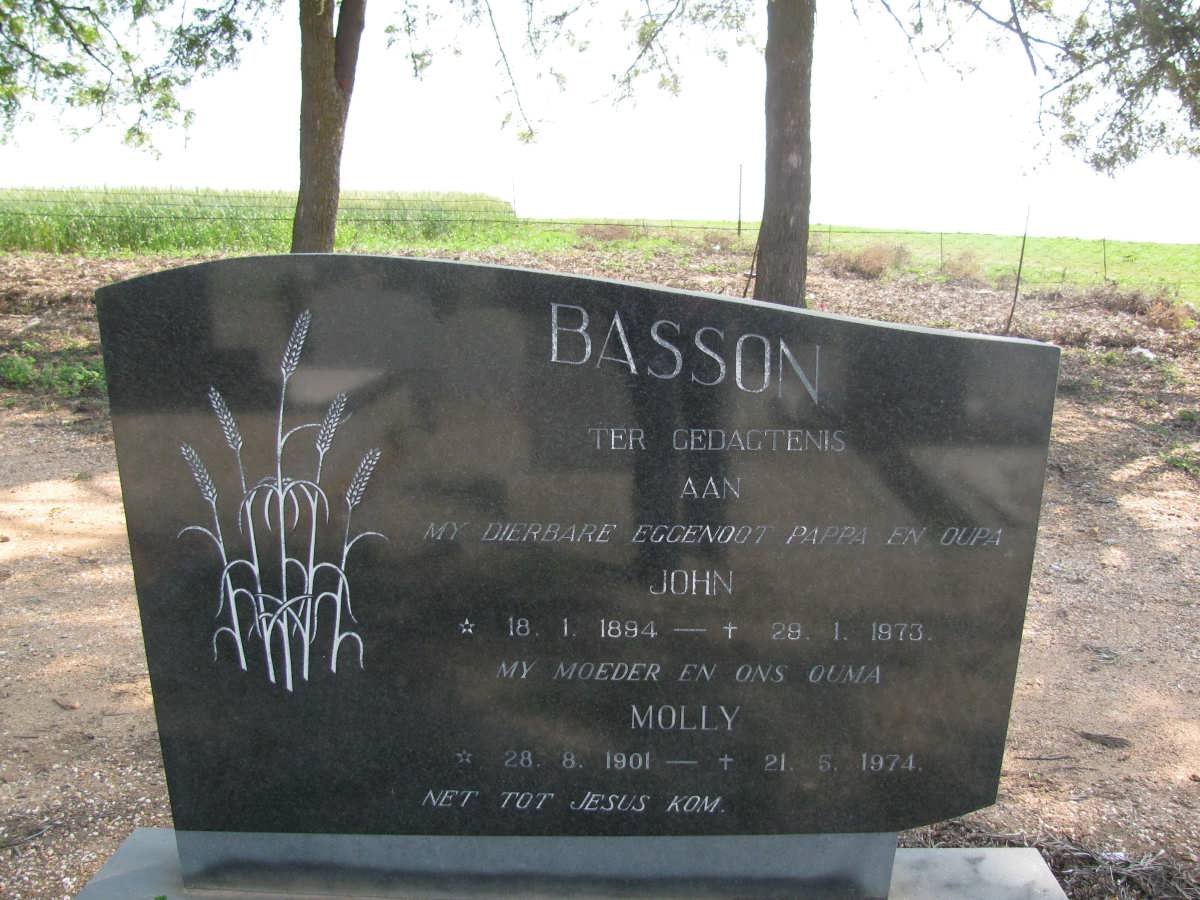 BASSON John 1894-1973 &amp; Molly 1901-1974