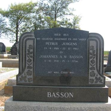 BASSON Petrus Jurgens 1916-1967 :: BASSON Johannes A.M. 1931-1994