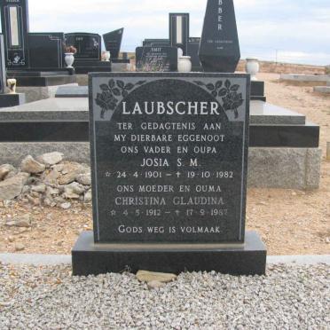LAUBSCHER Josia S.M. 1901-1982 &amp; Christina Glaudina 1912-1987