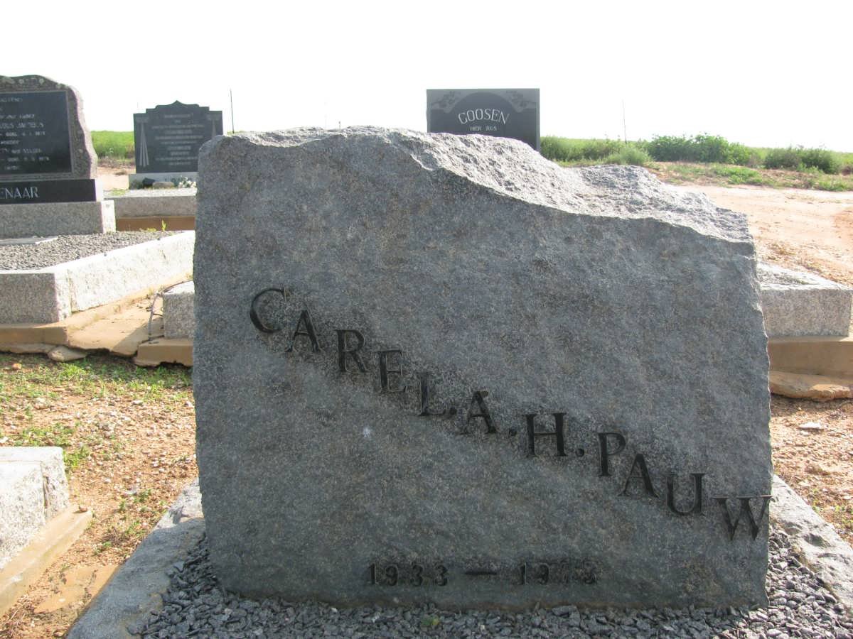 PAUW Carel A.H. 1933-1973