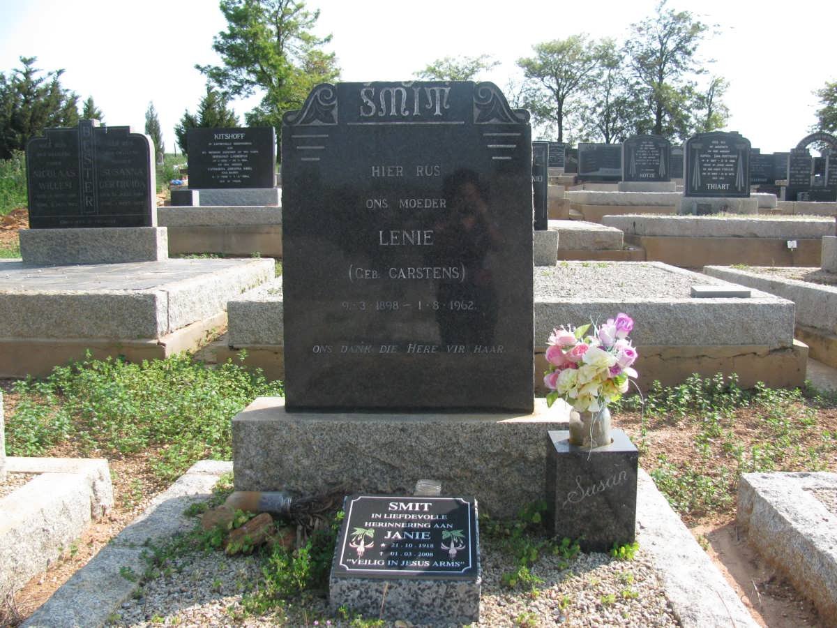 SMIT Lenie nee CARSTENS 1898-1962 :: SMIT Janie 1918-2008 