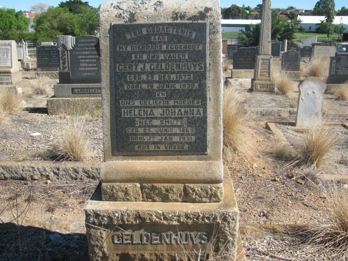 GELDENHUYS Gert J. 1873-1935 &amp; Helena Johanna SMUTS 1869-1951