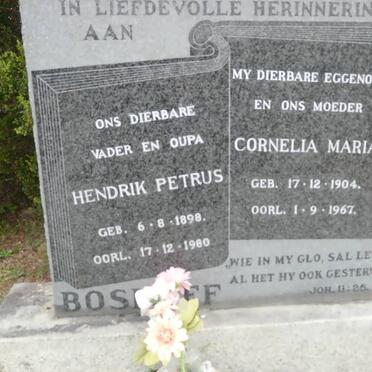 BOSHOFF Hendrik Petrus 1898-1980 &amp; Cornelia Maria 1904-1967