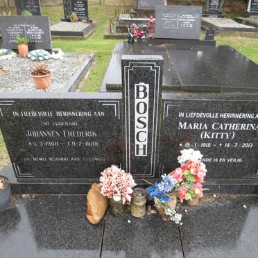 BOSCH Johannes Frederik 1900-1989 & Maria Catherina 1918-2013