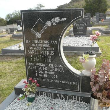 TERBLANCHE Sarel Petrus 1908-1966 &amp; Aletta Fredrieka 1911-2008