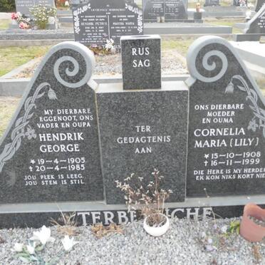 TERBLANCHE Hendrik George 1905-1985 &amp; Cornelia Maria 1908-1999