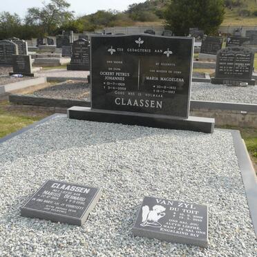 CLAASSEN Ockert Petrus Johannes 1929-2009 &amp; Maria Magdelena 1932-1983
