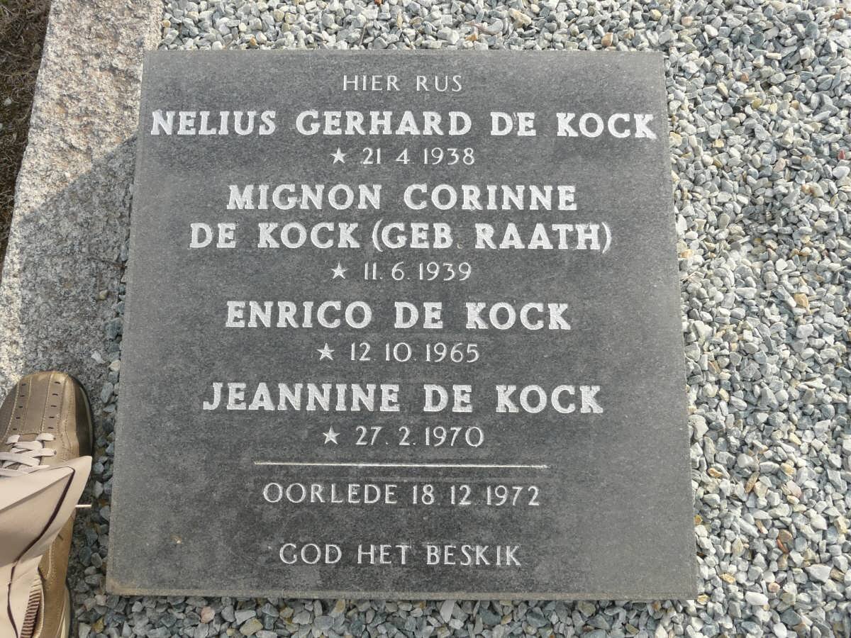KOCK Nelius Gerhard, de 1938-1972 &amp; Mignon Corinne RAATH 1939-1972