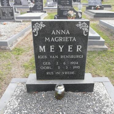 MEYER Anna Magrieta nee VAN RENSBURG 1904-1995
