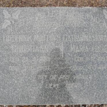 CALITZ Frederick Matthys Christiaan 1889-1960 &amp; Catharina Johanna Maria ROUX 1897-1946 