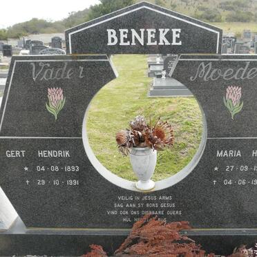 BENEKE Gert Hendrik 1893-1991 &amp; Maria Hester 1910-1991
