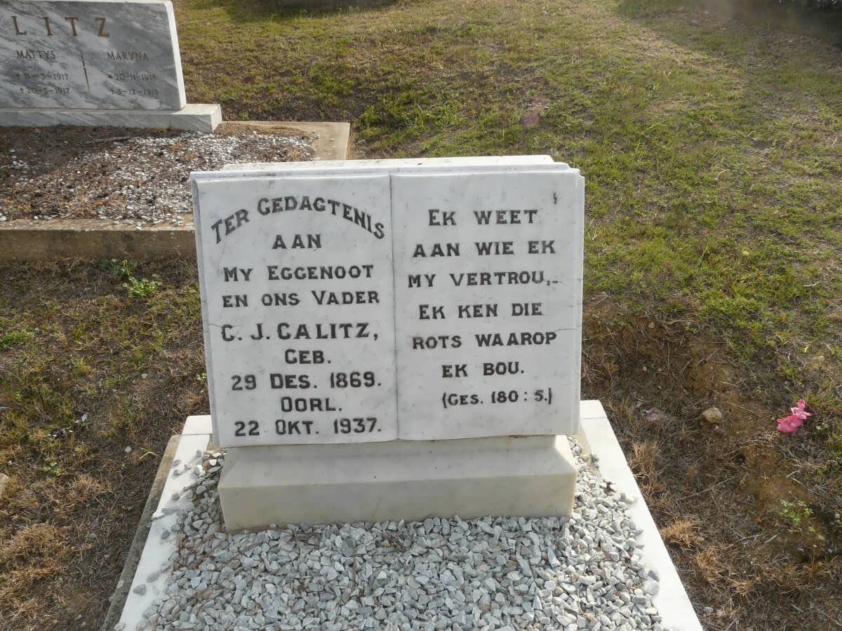 CALITZ C.J. 1869-1937