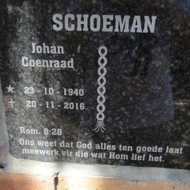 SCHOEMAN Johan Coenraad 1940-2016