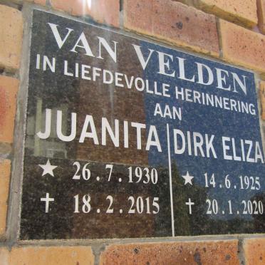 VELDEN Dirk Eliza, van 1925-2020 &amp; Juanita 1930-2015