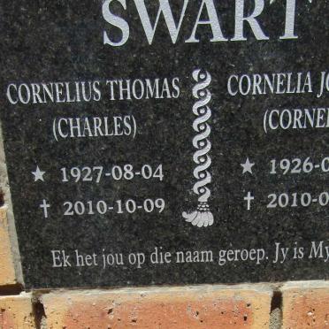 SWART Cornelius Thomas 1927-2010 &amp; Cornelia Johanna 1926-2010