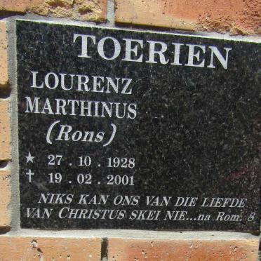 TOERIEN Lourenz Marthinus 1928-2001