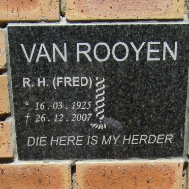 ROOYEN R.H., van 1925-2007