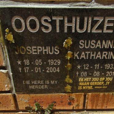 OOSTHUIZEN Josephus 1929-2004 &amp; Susanna Katharina 1933-2015