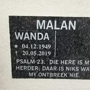 MALAN Wanda 1949-2019