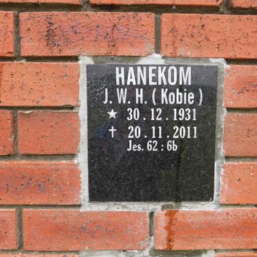 HANEKOM J.W.H. 1931-2011