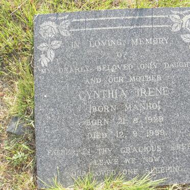 ABRAHAMS Cynthia Irene nee MANHO 1929-1959 