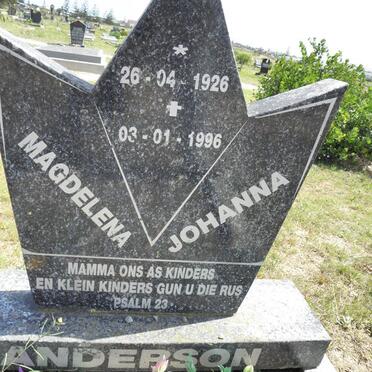 ANDERSON Magdelena Johanna 1926-1996