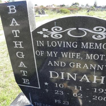 BATHGATE Dinah 1932-2000