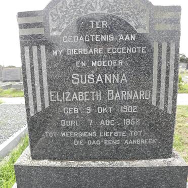 BARNARD Susanna Elizabeth 1902-1952