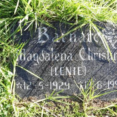 BARNARD Magdalena Christina 1929-1994