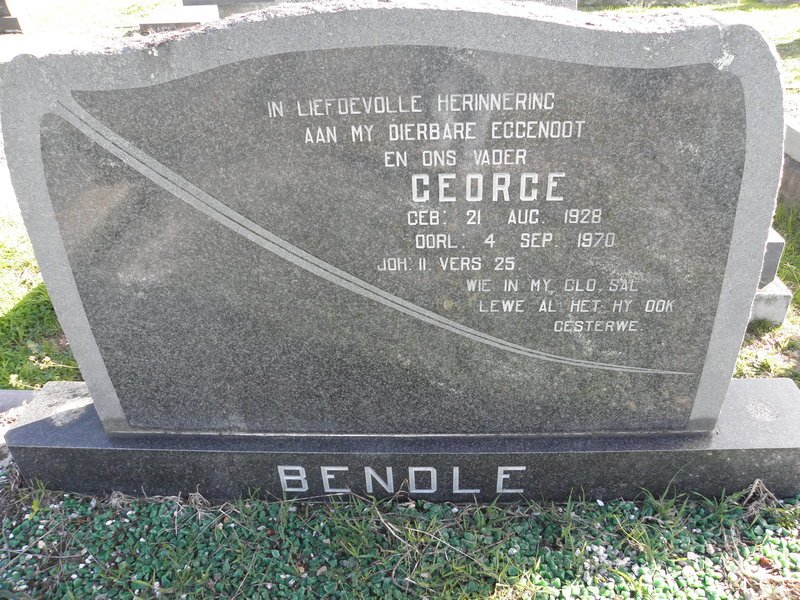 BENDLE George 1928-1970