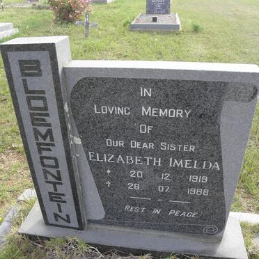 BLOEMFONTEIN Elizabeth Imelda 1919-1988