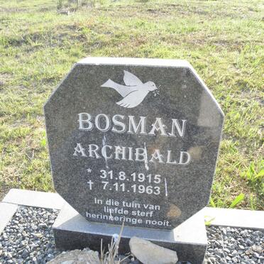 BOSMAN Archibald 1915-1963