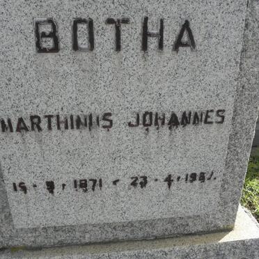 BOTHA Marthinus Johannes 1871-1967