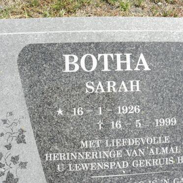 BOTHA Sarah 1926-1999