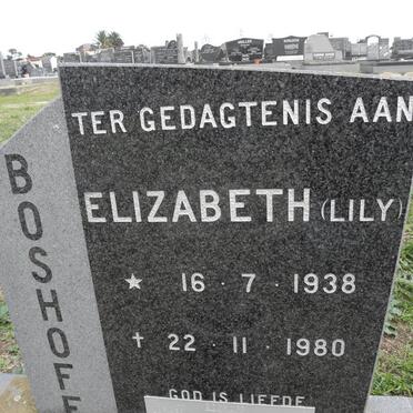 BOSHOFF Elizabeth 1938-1980