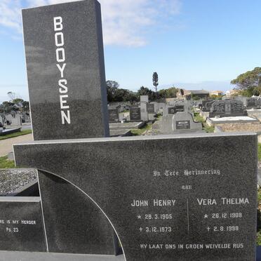 BOOYSEN John Henry 1905-1973 &amp; Vera Thelma 1908-1998