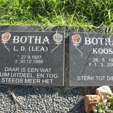 BOTHA Koos 1912-2003 &amp; L.D. 1927-1998