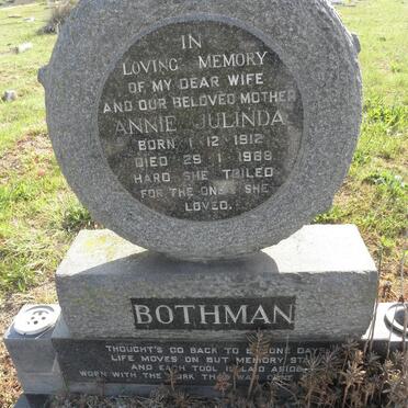 BOTHMAN Annie Julinda 1912-1968