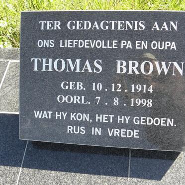BROWN Thomas 1914-1998