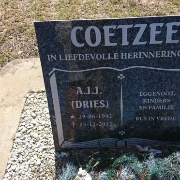 COETZEE A.J.J. 1942-2012