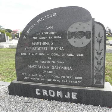 CRONJE Marthinus Christoffel Botha 1901-1968 &amp; Magdalena Salomina MIENIE 1907-1998 :: CRONJE Jacques 1940-1998