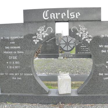 CARELSE Tom 1917-1976 &amp; Gysie 1913-1977