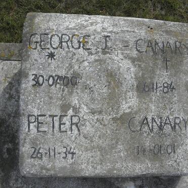 CANARY George J. 1900-1984 :: CANARY Peter 1934-2001
