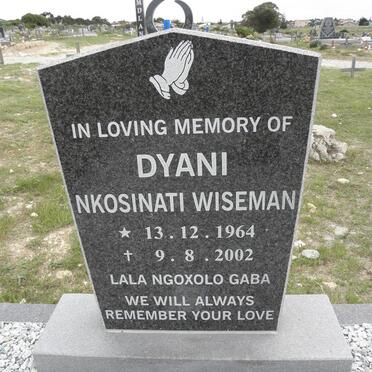 DYANI Nkosinati Wiseman 1964-2002