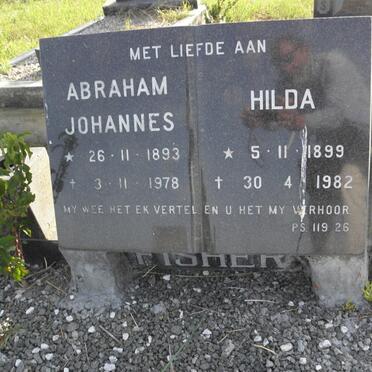 FISHER Abraham Johannes 1893-1978 &amp; Hilda 1899-1982