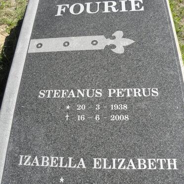 FOURIE Stefanus Petrus 1938-2008 &amp; Izabella Elizabeth ?-?