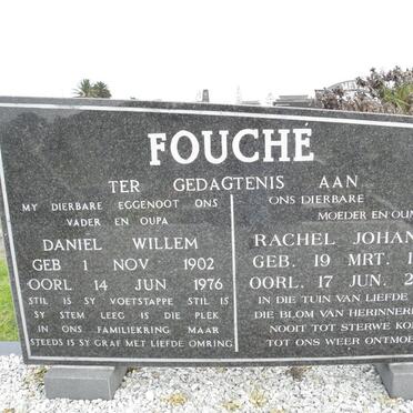 FOUCHÉ Daniël Willem 1902-1976 &amp; Rachel Johanna 1924-2003