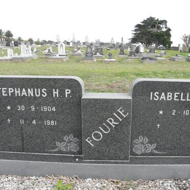 FOURIE Stephanus H.P. 1904-1981 &amp; Isabella H.C. 1910-