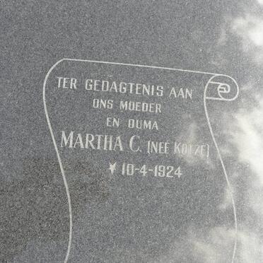 GERICKE Salmon H.F. 1917-1989 &amp; Martha C. KOTZE 1924-